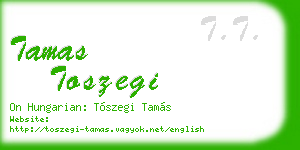 tamas toszegi business card