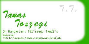 tamas toszegi business card